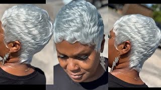 The Perfect Silver Pixie Cut Quickweave