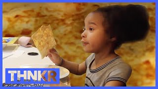 Cheesy Pizza Recipe Easy for Kids | Kids Teaching Kids by THNKR 49,204 views 4 years ago 2 minutes, 34 seconds