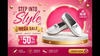 Creative Shoes Advertisement in Canva | Animated Product slideshow | Video of Shoes Ad in Canva screenshot 3