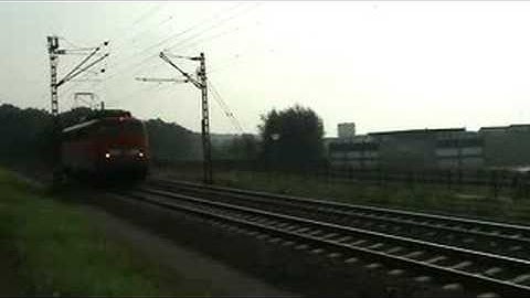 Engine light power move DB class 110 at Venlo,the NL,29-8-08