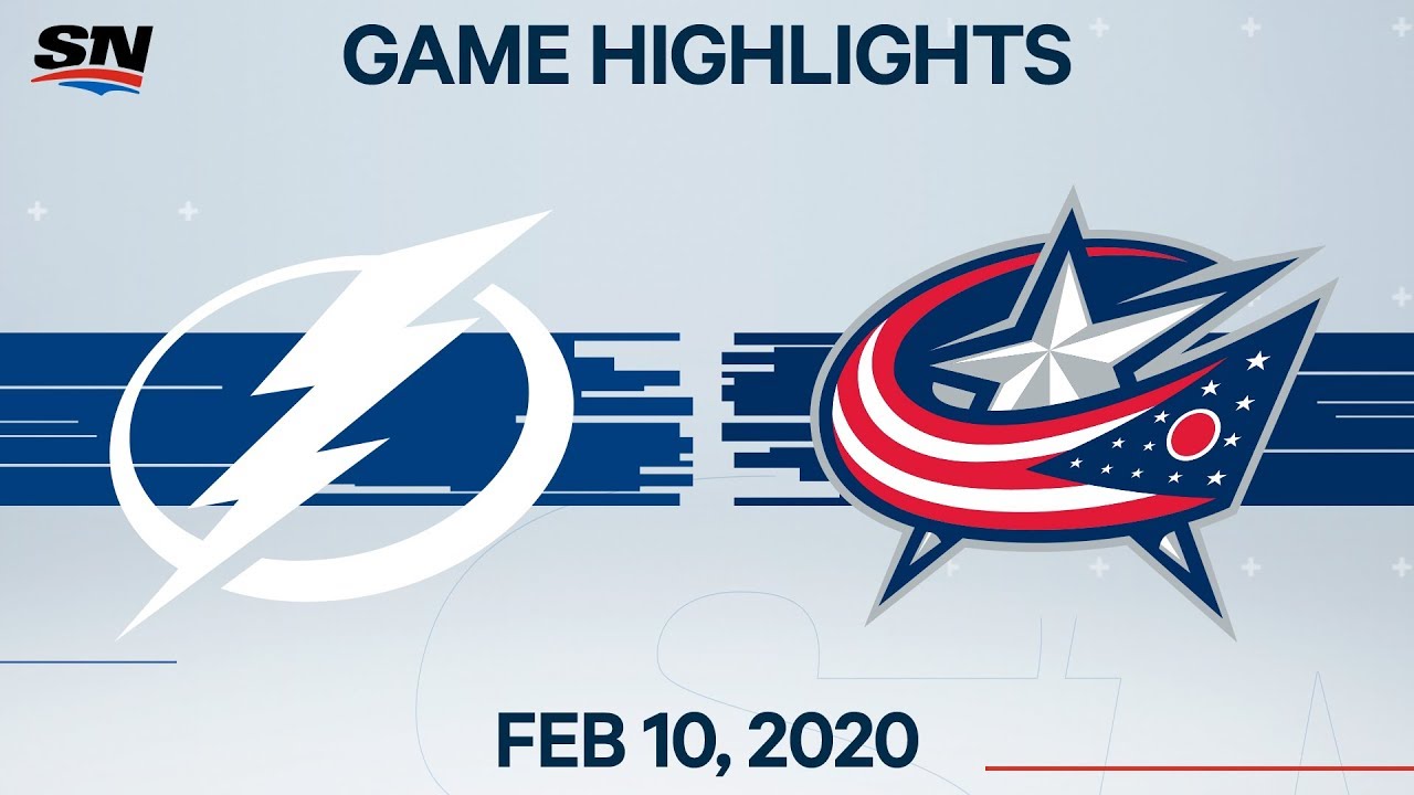 NHL Highlights Lightning vs. Blue Jackets Feb. 10, 2020 YouTube