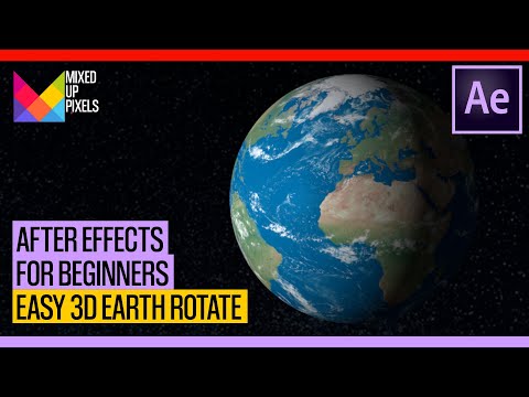 After Effects for Beginners - Easy 3D Earth Rotate #aftereffects #ae #tutorials