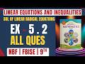 Ex 5.2 Class 9 Maths Ch 5 🔥| Solving Radical Equations | Linear Equations 🔥| NBF FBISE |🔥 Olevel