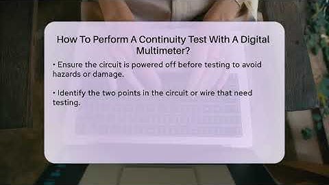 How To Perform A Continuity Test With A Digital Multimeter? - Talking Tech Trends