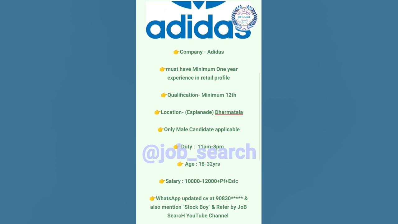 📍 Adidas Recruitment 2022 || Adidas Company Job Vacency || Adidas Jobs 2022 || #shorts -