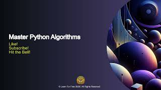 Master Python Algorithms | 01B