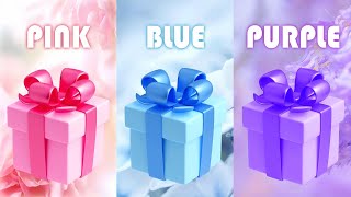 Choose Your Gift 🎁💝🤮 3 Gift Box Challenge Pink, Blue & Purple 💗💙💜 #giftboxchallenge #chooseyourgift