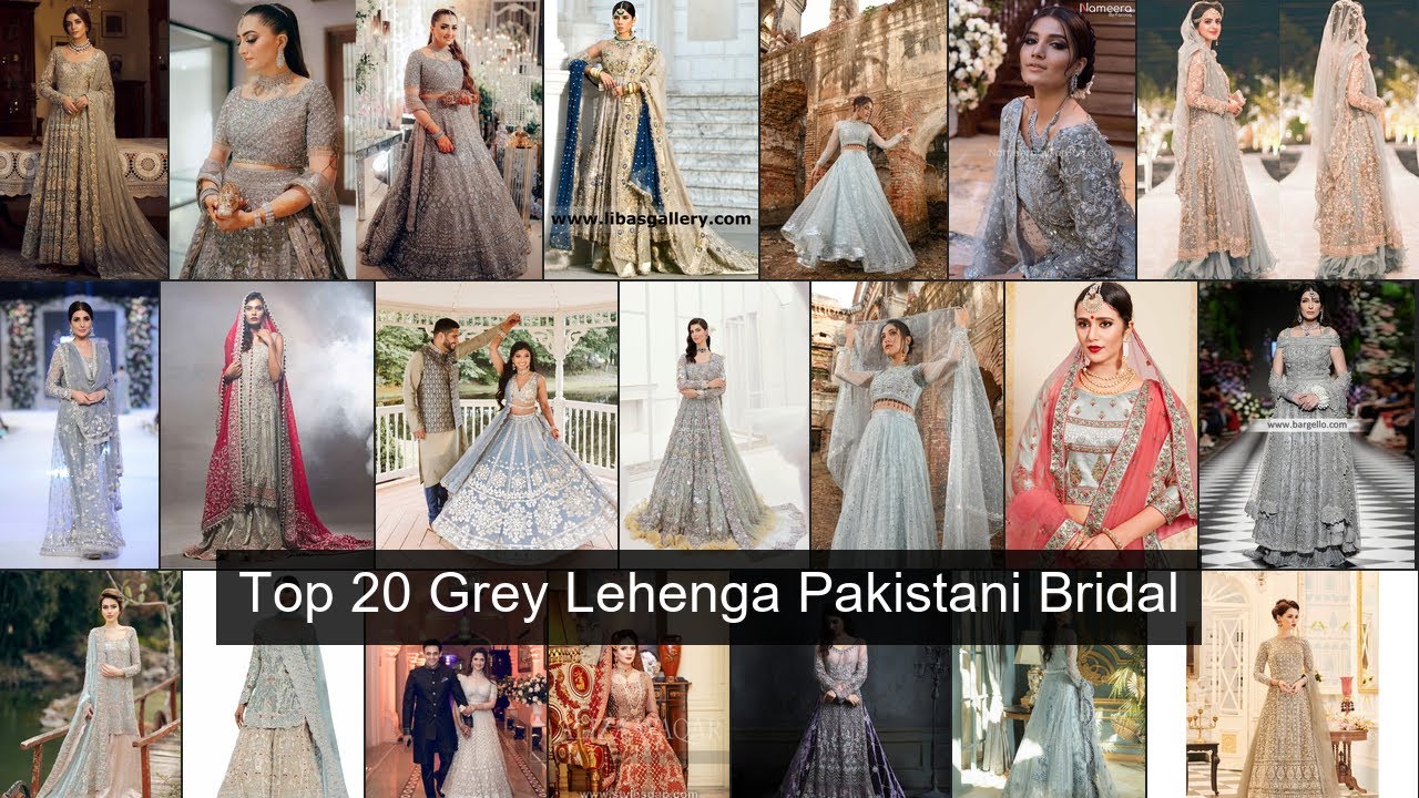 Top 20 Grey Lehenga Pakistani Bridal 1 | 2022