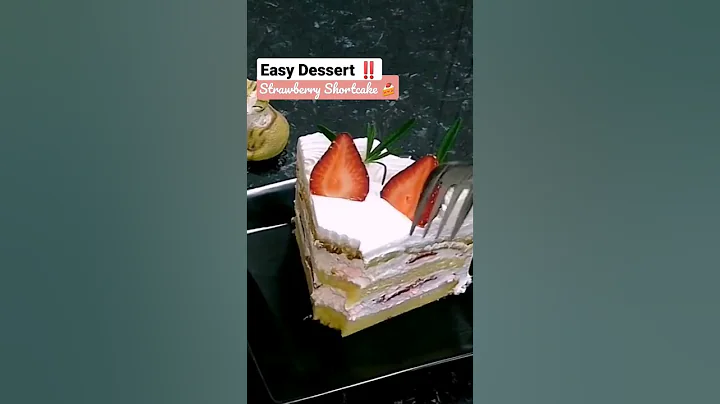 Strawberry Shortcake #dessertrecipe #easydessert #dessert #strawberryshortcake #shorts #cake