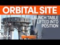 Orbital Launch Table Lifted Onto Mount - Grid Fin Installed on Super Heavy B4 | SpaceX Boca Chica