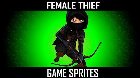 Female Dark Thief 2D Game Character   Spriter Animation