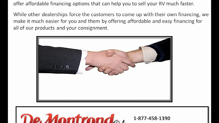 Visit DeMontrond® RV for a Fair Price on Your Consignment RV