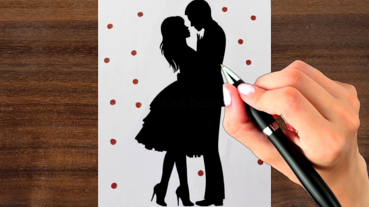 How To Draw Romantic Couple Simple Couple Drawing Step By Step