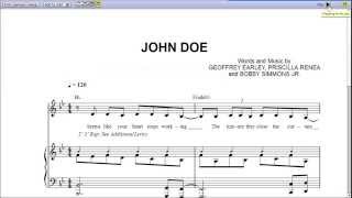 John Doe by B.o.B - Piano Sheet Music :Teaser