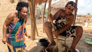 Catch and Cook CRABS for most delicious FOOD in Ghana | Banku and Okro || African Village Life