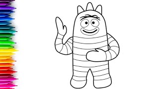 Yo Gabba Gabba Drawing Painting Coloring For Kids and Toddlers - Child Art Yo Gabba Gabba