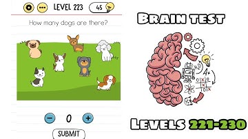 brain test tricky puzzles level 221 222 223 224 225 226 227 228 229 230 walkthrough