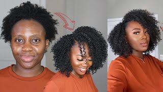 NO Cornrows NO Hair Out | Easy CROCHET BRAIDS Install for $6 | Xpression Waterwave Fro Twist