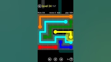 Flow Free Reguler 7x7 - Level 24 Walkthrough