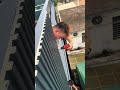 This Fence Install Is Satisfying to Watch#ConstructionWork #MetalBuild