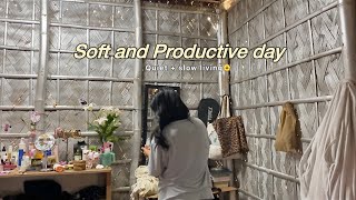 Soft Productive Day🌿 BTS moments | Cozy Aesthetic Vlog | life as a micro content creator  screenshot 5