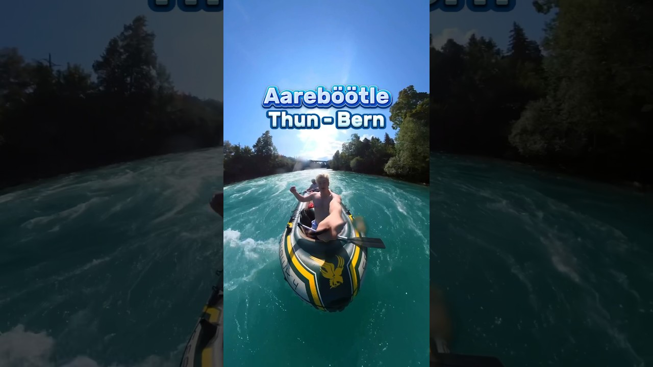 Aareböötle von Thun bis Bern! 🌊 #aare #böötle #thun #bern #erlebnis #gummiboot #freizeit #schweiz