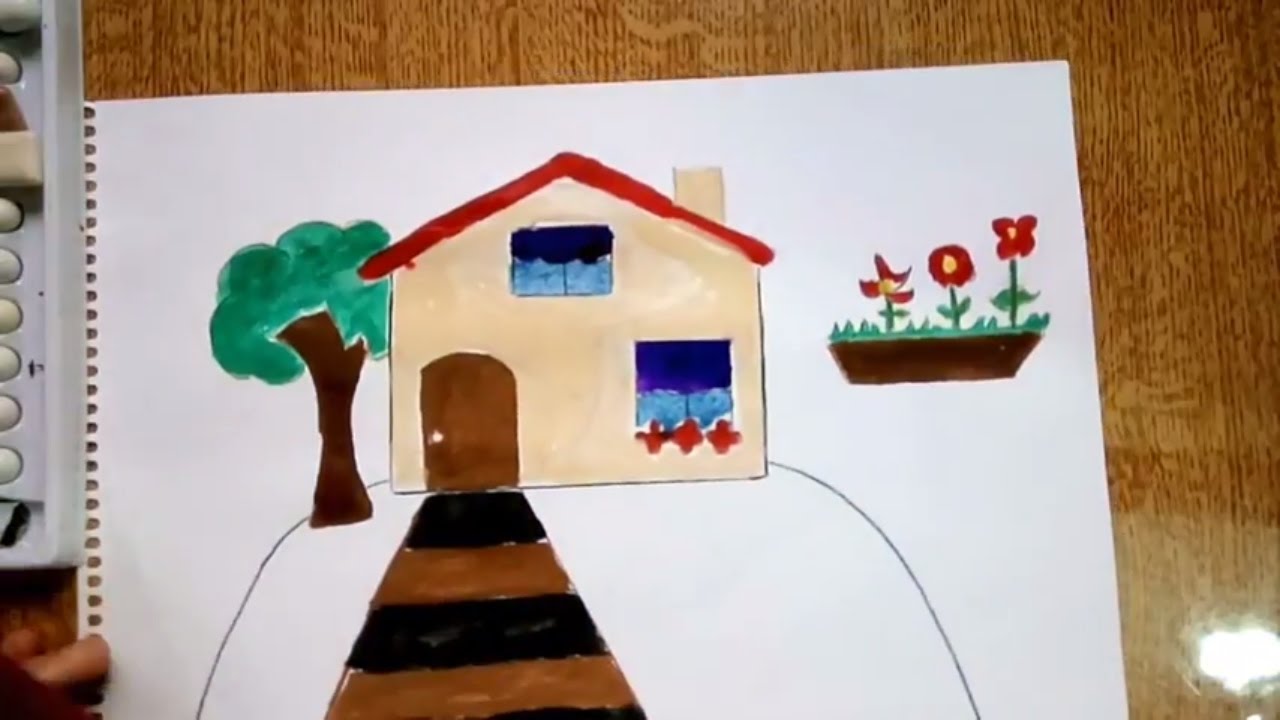 تعلم رسم و تلوين بيت الاطفال - Childrenu0027s House