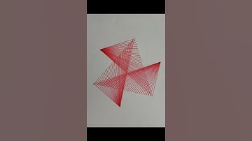 Geometric Equilateral Triangle crossed in straight line patterns