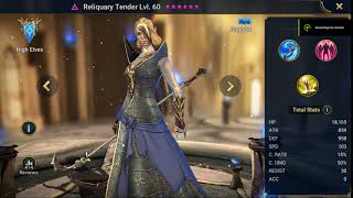 Raid Shadow Legends Hero Showcase Reliquary Tender lv 60