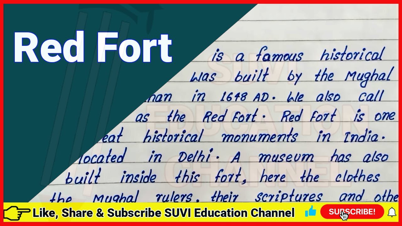 short essay on red fort for class 7