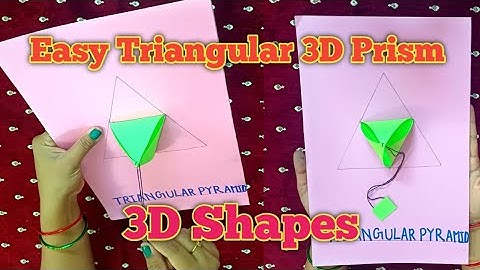 Net Of Triangular Prism 3D I 3D Shapes I Diy Triangular Pyramid Pull-up Net I Maths Project #maths 