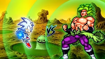Multiverse Sonic (all form) (New) VS Broly DBS in Jump Force Mugen🤩