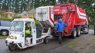 Mack MR - Leach 2RIII Garbage Truck feat. Cushman Carts (+Residential & Commercial Collection)