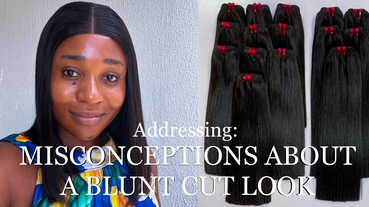 How to make a blunt cut wig common misconceptions YouTube