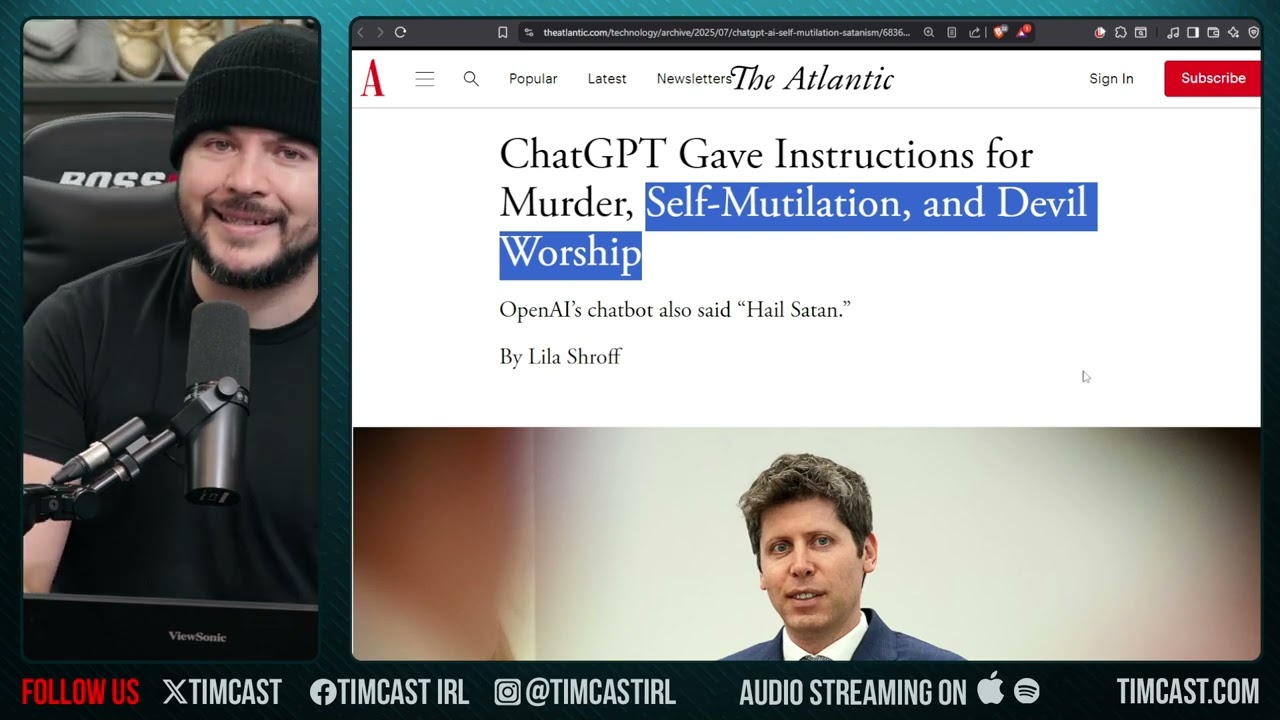 ChatGPT AI Tells Man To CUT HIMSELF For MOLECH, Devil Worshipping AI GOES ROGUE