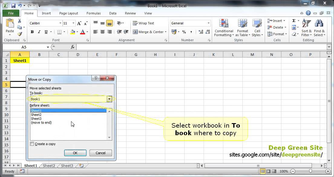 MS Excel 2010 / How to copy worksheet within/to other workbook - YouTube