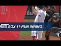 Red Sox rack up 12 hits in huge 11-run 7th inning