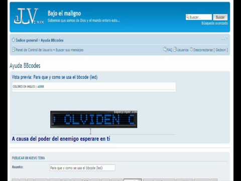 tutorial bbcodes  (led)