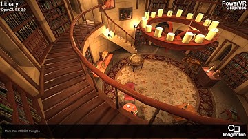 PowerVR Rogue GPUs running Library demo (OpenGL ES 3.0)