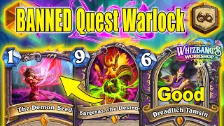 Huge Buffs To BANNED Quest Warlock After Nerfs Patch At Whizbang's Workshop | Hearthstone