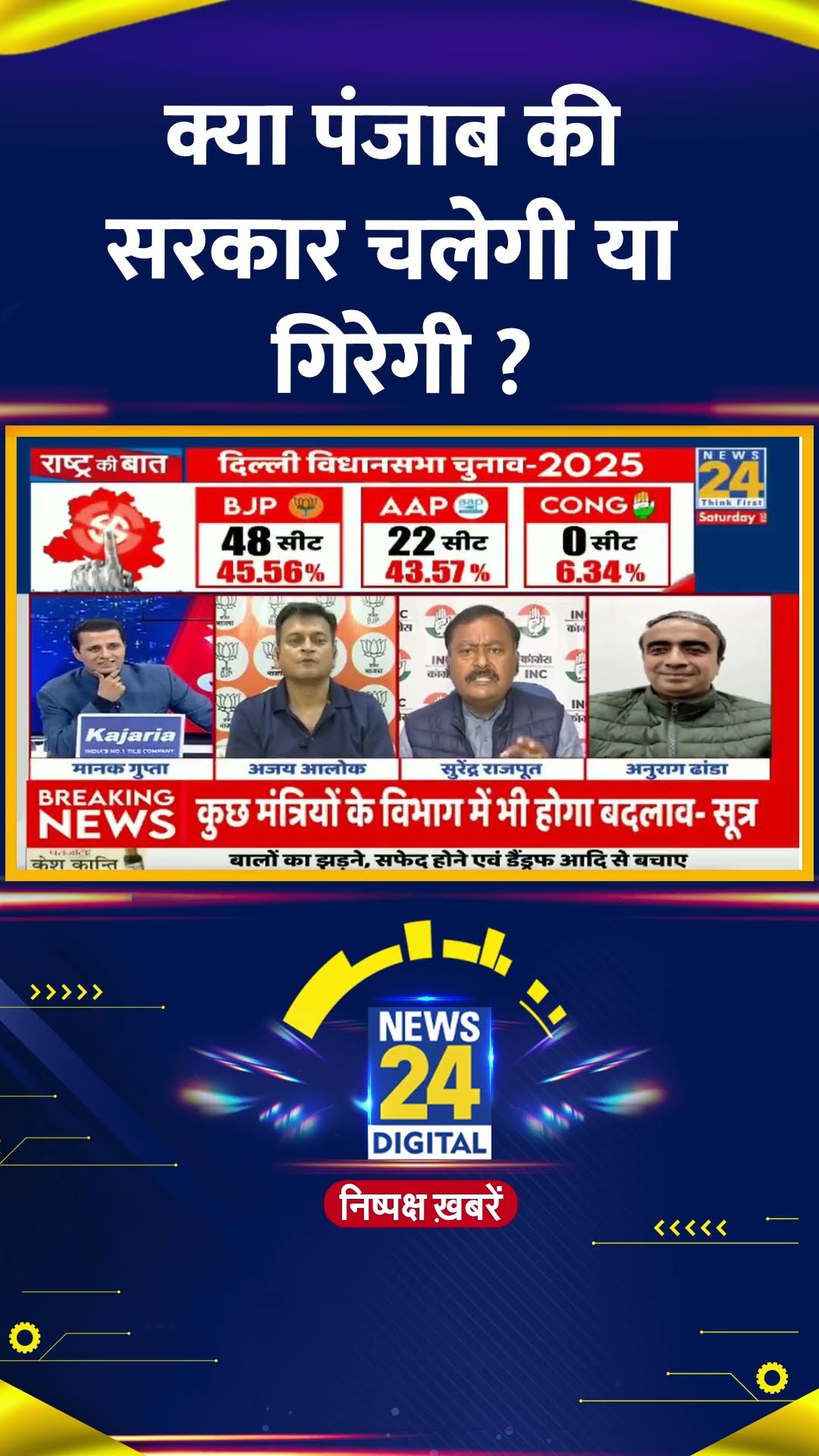 क्या पंजाब की सरकार चलेगी या गिरेगी ? Congress प्रवक्ता Surendra Rajput  ने दिया जवाब