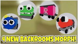 UPDATE 133 🚂🌈 How to get ALL 4 NEW TRAIN BACKROOMS MORPHS! (RAINBOW FRIENDS) - Roblox