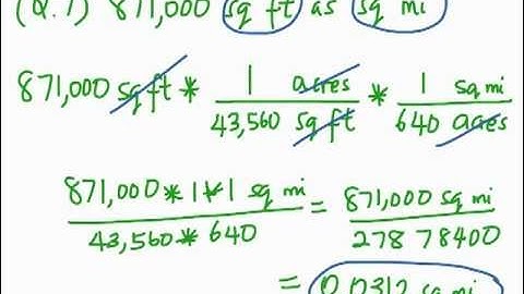 U.S Customary System - Area Measure: Conversion Between Units