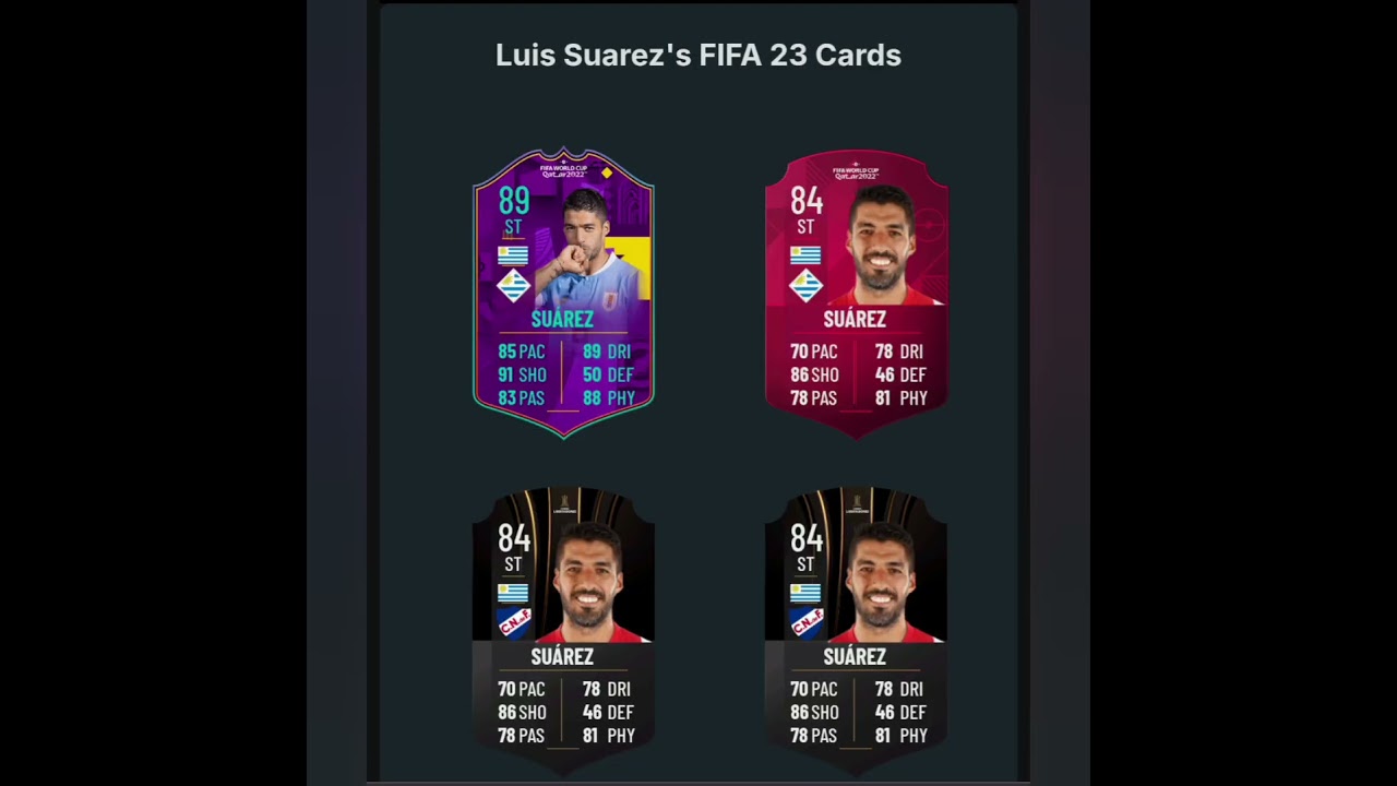 This is Every Single Luis Suárez FIFA Ultimate Team Cards Every in The History of FC 26 To FIFA