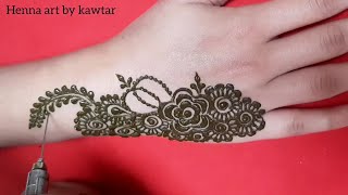 نقش حناء هندي سهل و ناعم للمبتدئات | Easy and soft henna design for beginners screenshot 2