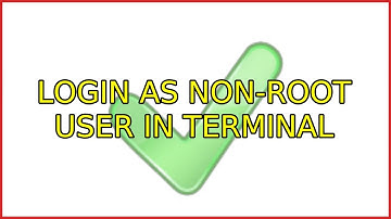 Ubuntu: Login as non-root user in terminal (2 Solutions!!)