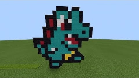 How to Make Totodile Pixel Art in Minecraft