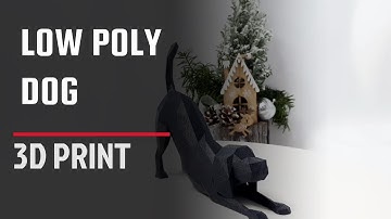 Low Poly Dog - 3D Printing Timelapse