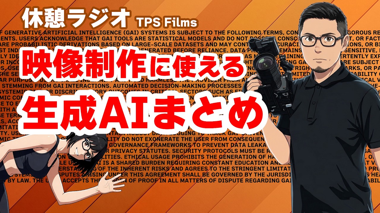 【休憩ラジオ】映像制作に使える生成AIをざっくりまとめ | TPS Films