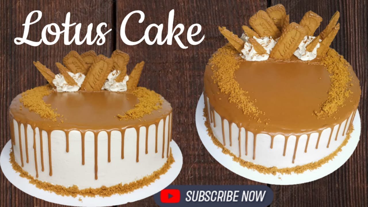 تورتة عيد ميلاد بزبدة اللوتس بطريقة سهلة جدا #lotus_cake
